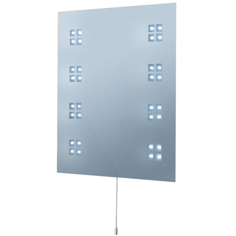 Searchlight 3240 Illuminated Bathroom Mirror. Pull Cord. IP44