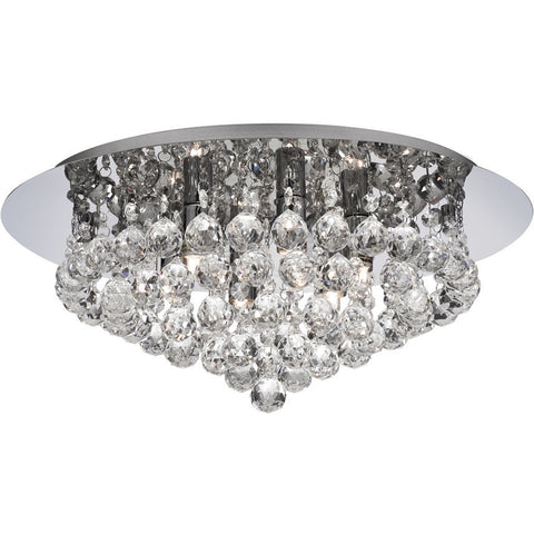 Searchlight 3406-6CC Hanna 6  Light Chrome Flush Clear Crystal Ball G9 Light.