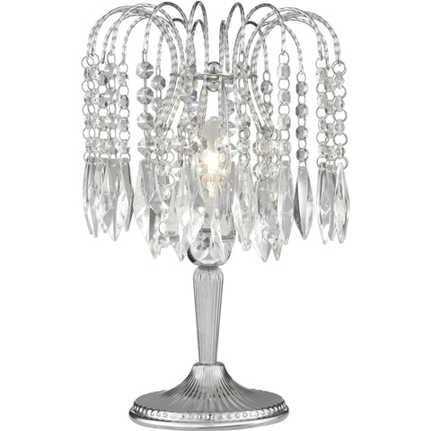 Searchlight "Waterfall" Chrome & Crystal Drop Marie Therese Chandelier Lights, [product_variation] - Freedom Homestore