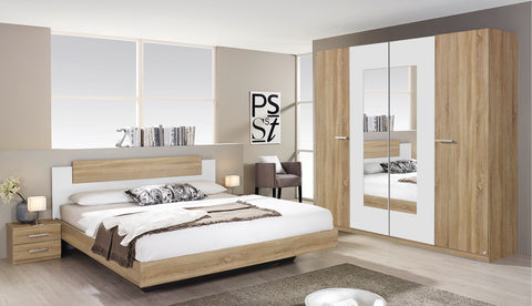 Rauch 'Borba' Range, Oak & White. German Bedroom Furniture.