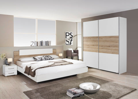 Rauch 'Borba' Range, White & Oak. German Bedroom Furniture.