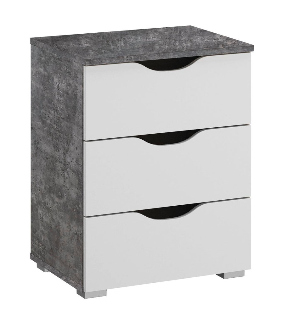 Rauch 'Arnstein' Chests of Drawers, Stone & White. German Furniture