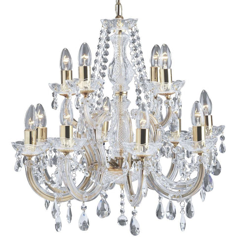 Marco Tielle 12 Light / 2 Tier Marie Therese Chandelier 699-12 Antique Brass
