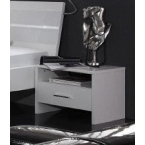 Qmax German Made Bedroom Furniture - Satellite Range - Black Glass & White, [product_variation] - Freedom Homestore
