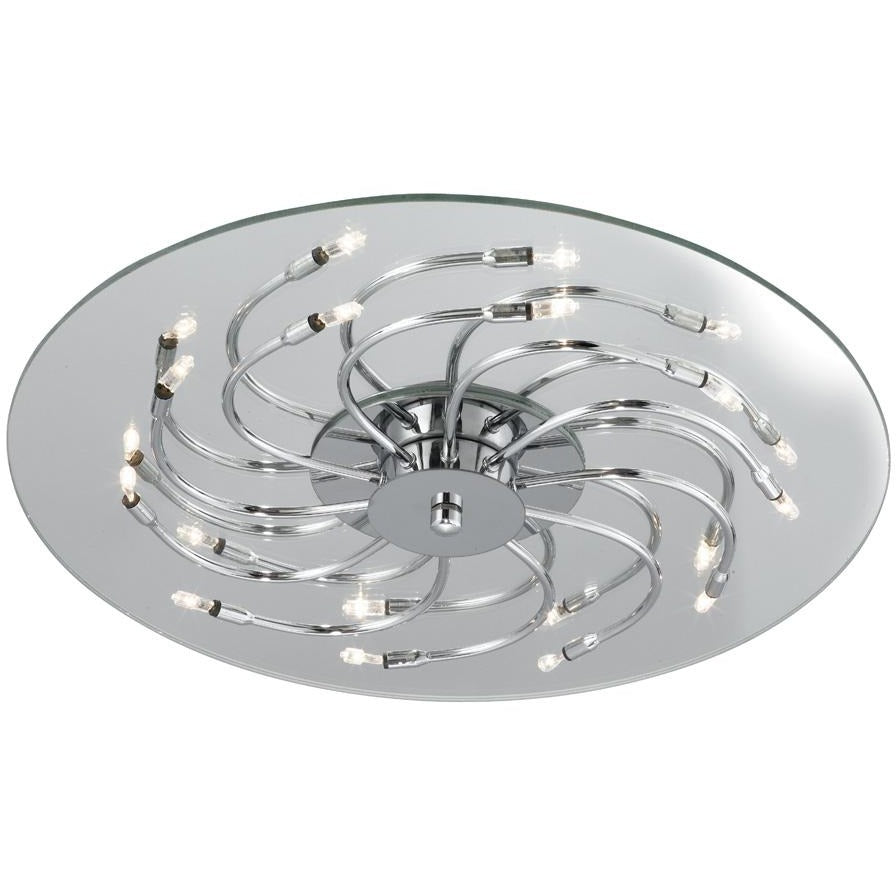 Searchlight "Swerly" Chrome Ceiling Light Halogen Pendant Semi Flush 8012-12cc, [product_variation] - Freedom Homestore