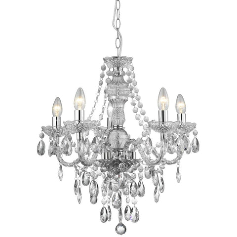 Marco Tielle 5-Light Marie Therese Chandelier Ceiling Light 8885-5, [product_variation] - Freedom Homestore