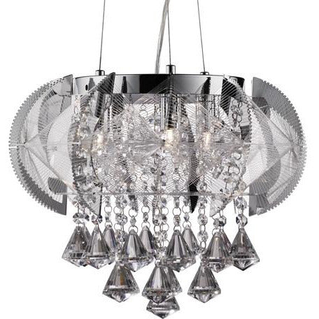 Searchlight "Fountaine" Crystal Chandelier Celing Pendant Light 8993-3CC