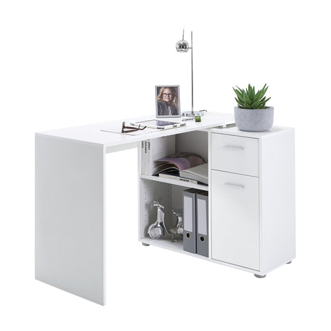 Albrecht Corner Desk in White Finish