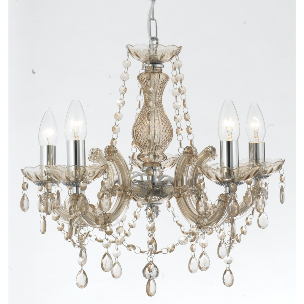 Marie Therese Glass 'Crystal' Chandelier Light Range - Acrylic Arms, [product_variation] - Freedom Homestore