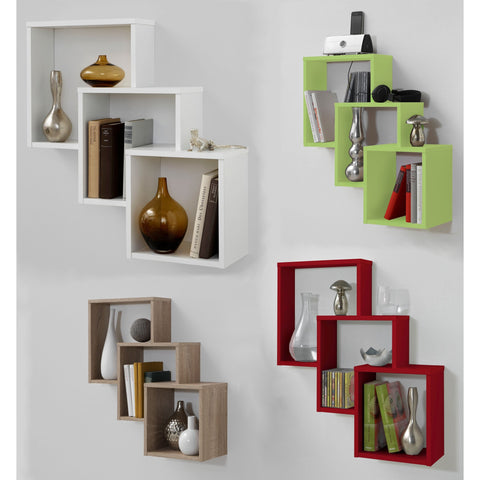*CLEARANCE* "Fibi" Staggered Wall Display Shelving. Decorative Designer Wall Shelf.