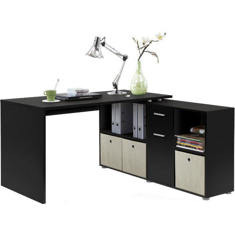 ASSEMBLY INCLUDED 'Lexar' Combi-Fit Corner or Flat Wall Computer/PC Desks With Storage, [product_variation] - Freedom Homestore