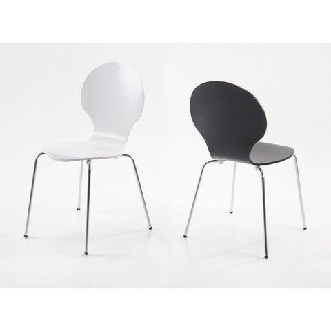 Actona 'Marcus' Satin Finish Dining / Kitchen Chairs. Black or White, [product_variation] - Freedom Homestore