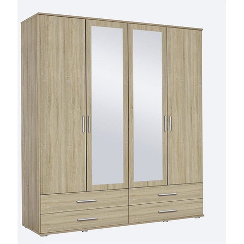 Rauch 'Rasant' 3 or 4 Door Wardrobe, Sonoma Oak. German Bedroom Furniture., [product_variation] - Freedom Homestore