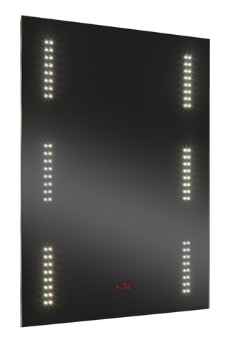 Roper Rhodes "Tempus" LED Bathroom Mirror. Demister & Clock. MLE340