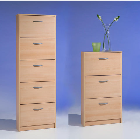 "Step" Shoe Storage Cabinet/Cupboard Range. Shoe Rack Furniture Solution. Beech, [product_variation] - Freedom Homestore