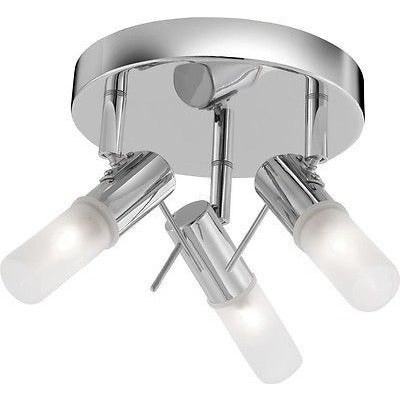 Searchlight 7213cc Bathroom IP44 Ceiling Spotlight. Chrome & Frosted Glass., [product_variation] - Freedom Homestore