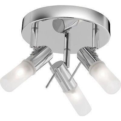 Searchlight 7213cc Bathroom IP44 Ceiling Spotlight. Chrome & Frosted Glass.
