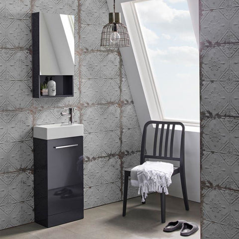 Roper Rhodes (R2) "Drive" Wall Mounted Mirrored Bathroom Cabinet in Light Olive, [product_variation] - Freedom Homestore