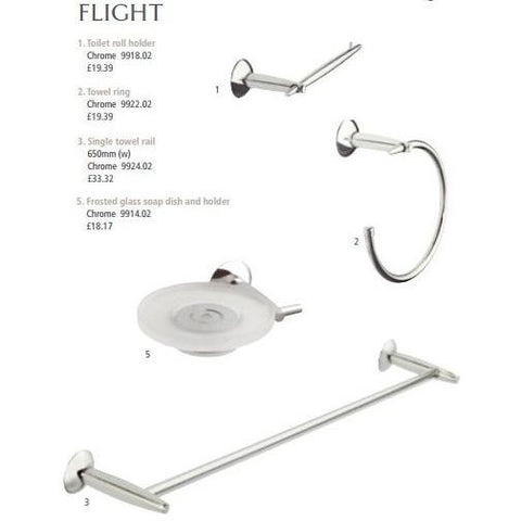 Set of 4 Roper Rhodes Designer Bathroom Accessories FLIGHT Range, [product_variation] - Freedom Homestore