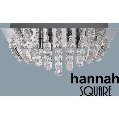 Marco Tielle 'Hannah Square' 4 Light Crystal Ceiling Chandelier