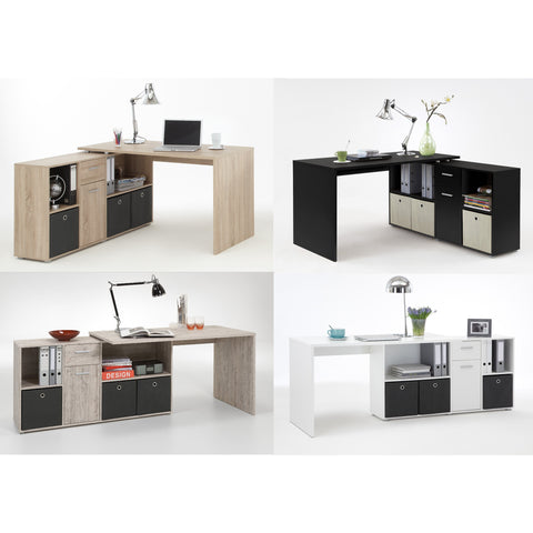 ASSEMBLY INCLUDED 'Lexar' Combi-Fit Corner or Flat Wall Computer/PC Desks With Storage