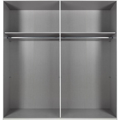 Qmax 'Chess'  Sliding Door Wardrobe. SR Oak & White. German Bedroom Furniture, [product_variation] - Freedom Homestore