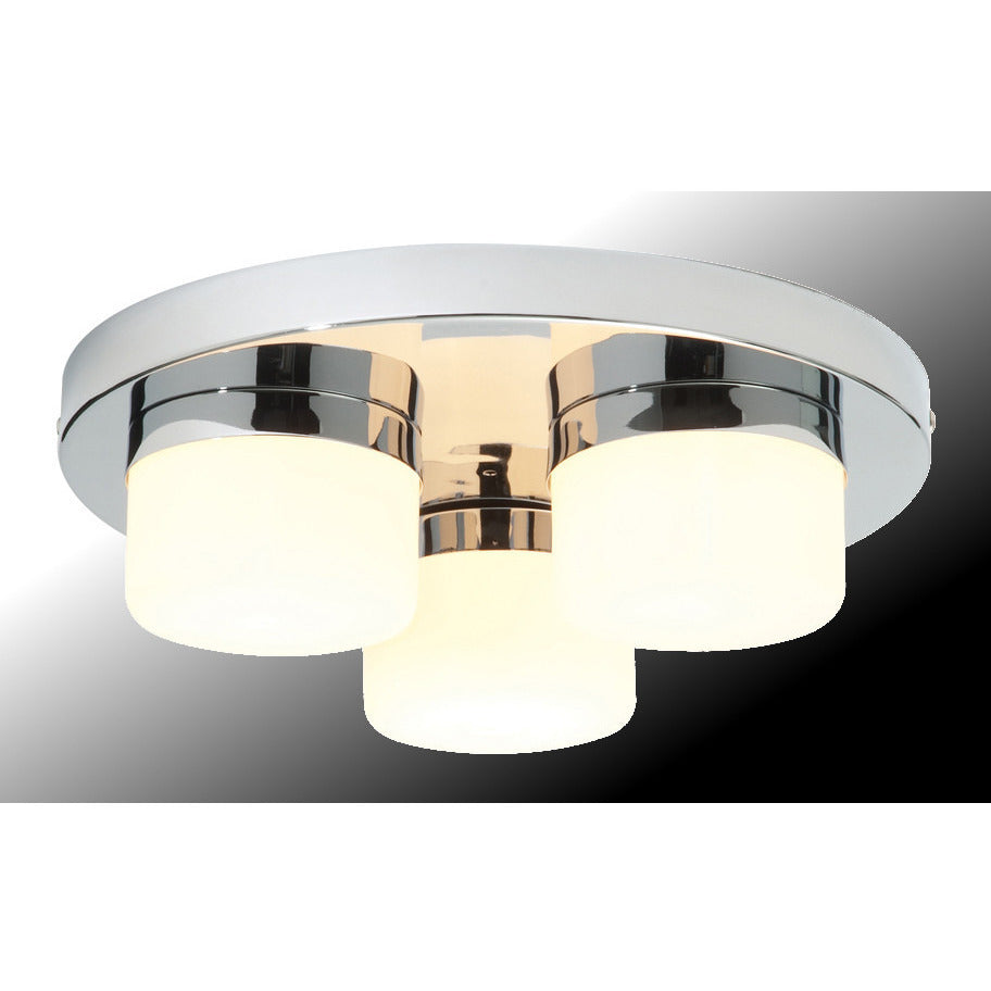 Saxby "Pure" 34200. 3-light Bathroom Ceiling Pendant. Chrome & Glass. IP44., [product_variation] - Freedom Homestore