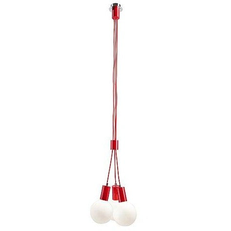 *Clearance* SOMPEX 'Molly' Bauble Ceiling Light Pendants Frosted Glass Chrome or Red, [product_variation] - Freedom Homestore